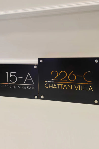 Custom Metal Home Address Plate