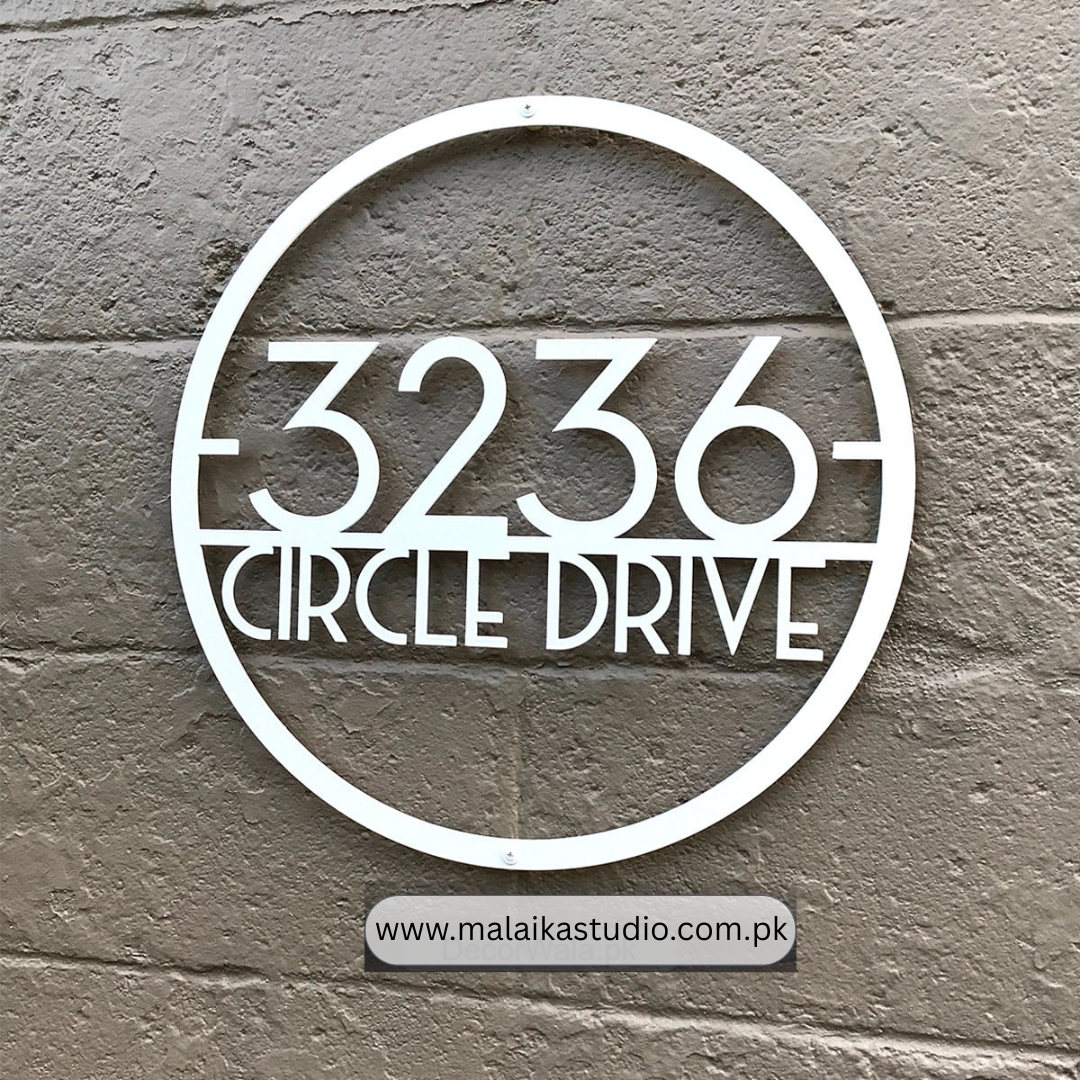 Round Metal Customized Name Plate
