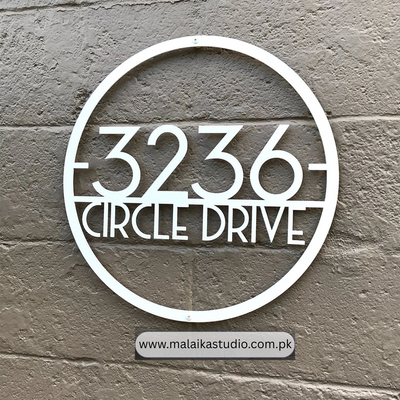 Round Metal Customized Name Plate