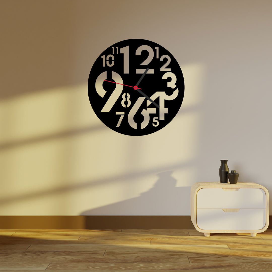Modern Wall Clock (Metal-Wall Art)