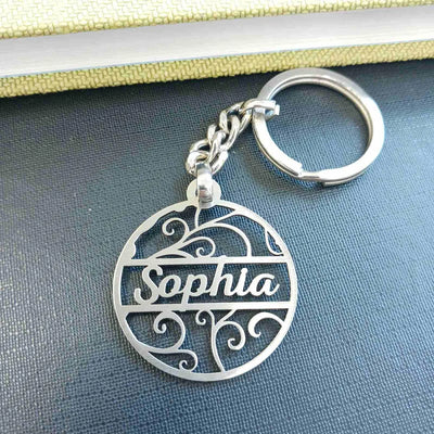 Name Designed Stainless Steel Keychains