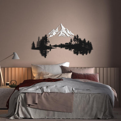 Mountain Reflection Metal Wall Art
