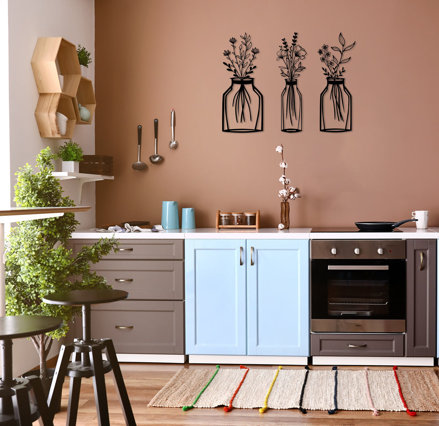 Spring Flower Metal Wall Decor