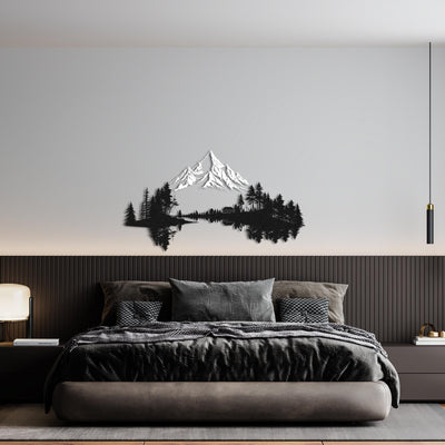 Mountain Reflection Metal Wall Art