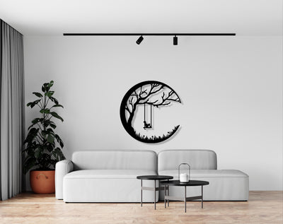 Swinging Tree Metal Wall Decor