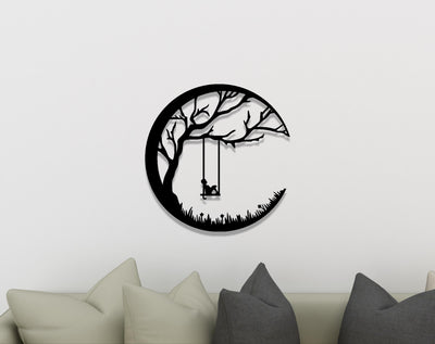 Swinging Tree Metal Wall Decor